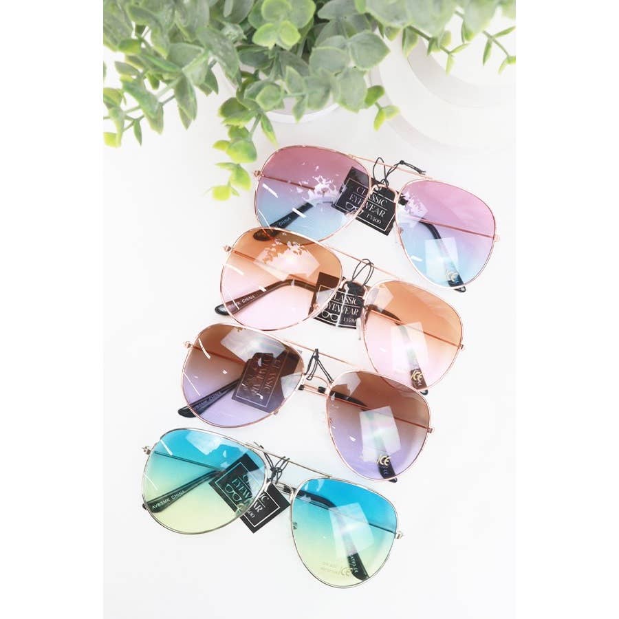 MÉLANGER LA COULEUR Lunettes de soleil aviateur mode en vente sur Faire2