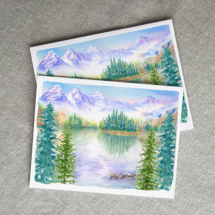 Blue Thistle - Wholesale Everyday Greeting Card - Mountain Nature Greeting Card, Watercolor Art2