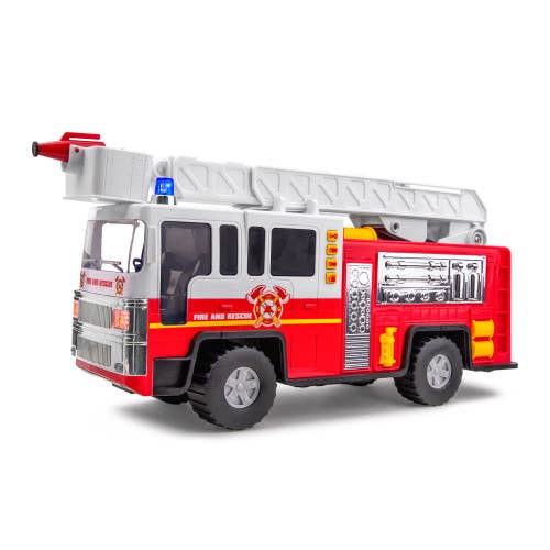 The Toy Group - Wholesale Toy Car/Truck - Kids - Playkidiz 15" Fire Truck Toy for Kids with Lights and Siren