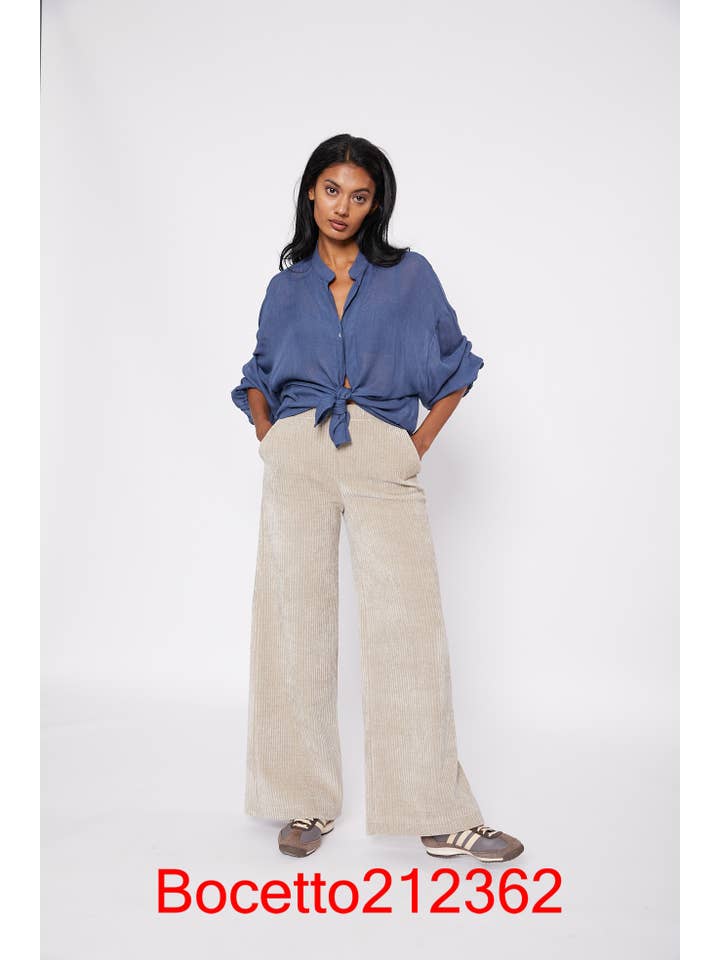 Bocetto - Wholesale Pants - Women's - Corduroy Suit Pants