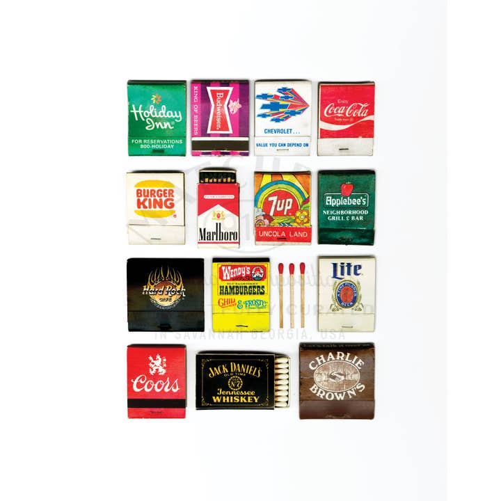 Matchbox 912 - Wholesale Art Print - Americana II Vintage Matchbook Collage