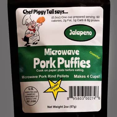 Julia's Southern Foods, LLC - Wholesale Puffed Snack - Microwave Pork Rinds Jalapeno, 2oz Bag0