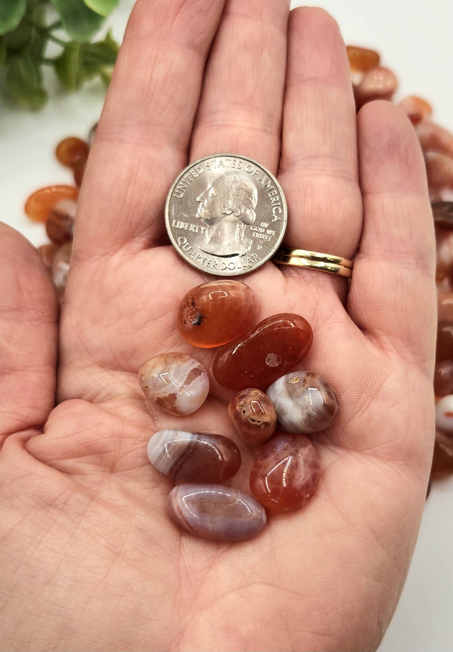 Meraki Gemstones - Wholesale Spirituele steen/kristal - Vuuragaat getrommelde edelstenen 10-20mm (0,5kg/1,1 lbs.)6