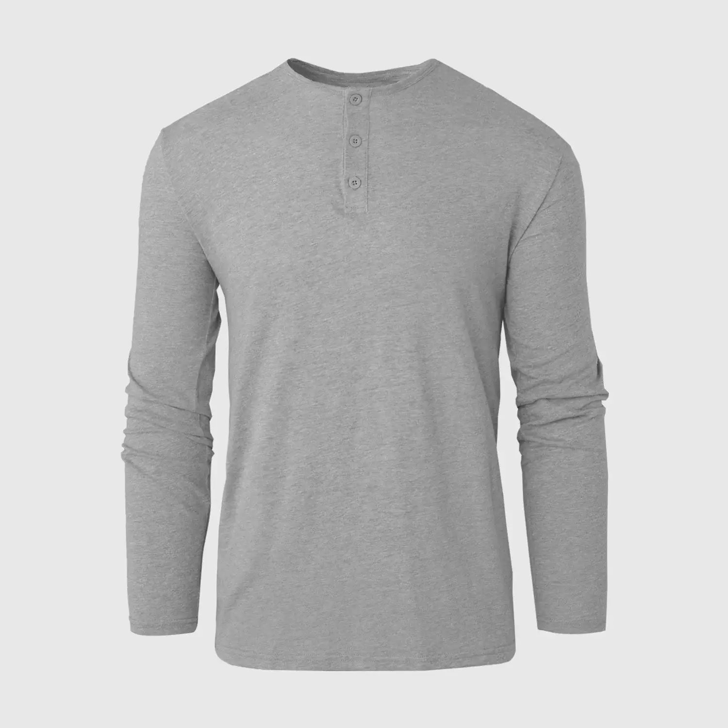 True Classic - Wholesale T-Shirt - Men's - Long Sleeve Shirt | Henley | Heather Gray1