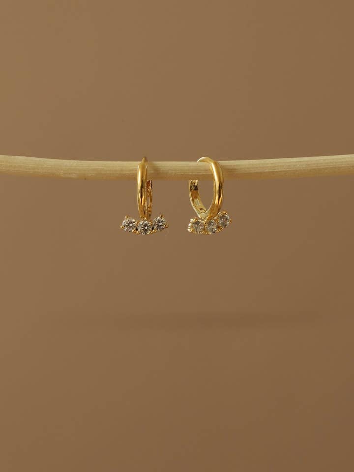 THE ORION HUGGIE- CLEAR for wholesale by Katie Waltman Jewelry