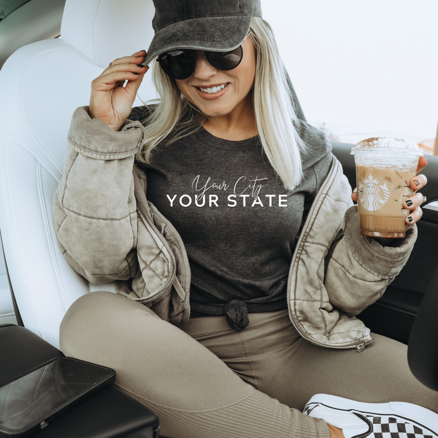 Custom Shop Name or Text Personalized Boutique Logo T-Shirt for wholesale on Faire16