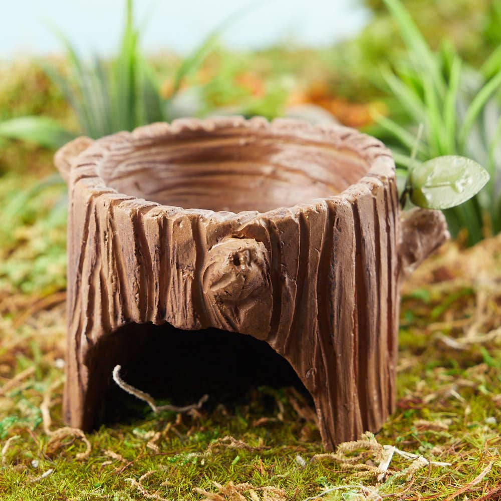 Factory Direct Craft - Vente Décorations de table - Souche d'arbre miniature en résine0