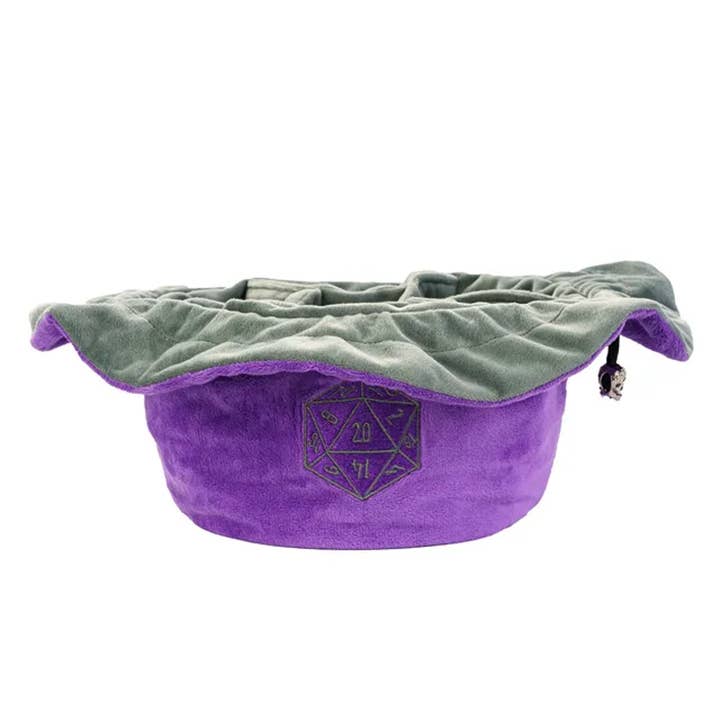 Tabletop Dominion Limited - Wholesale Drawstring bag – Unisex - Velvet Vault | Super-Soft Large Dice Bag | Purple3