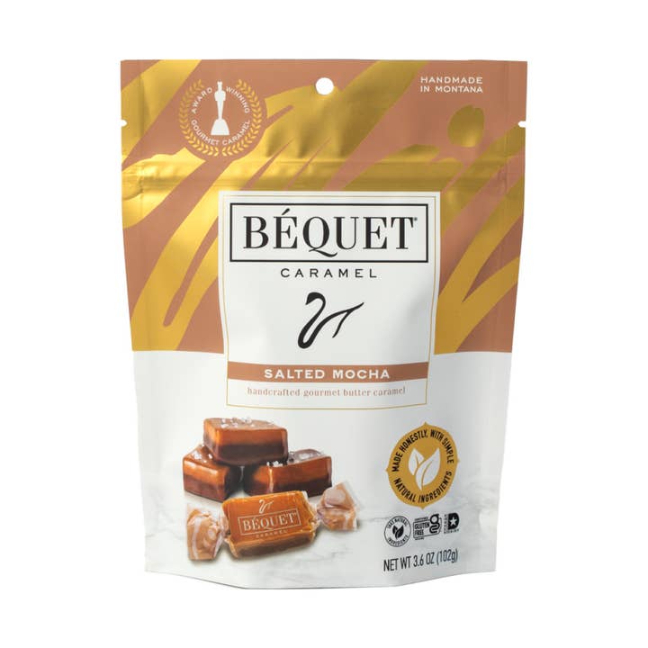 Béquet Confections - Wholesale Caramel - Béquet Gourmet Caramel 3.6 oz Pouch