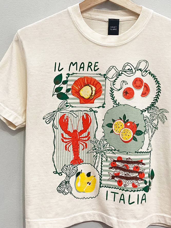 CREAM Italia Coquette Stamps Tee for wholesale on Faire