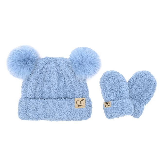 Hana - Wholesale Newborn/Knit Hat - Baby - C.C Baby Cozy Yarn Hat and Mitten Set Winter Hat Set
