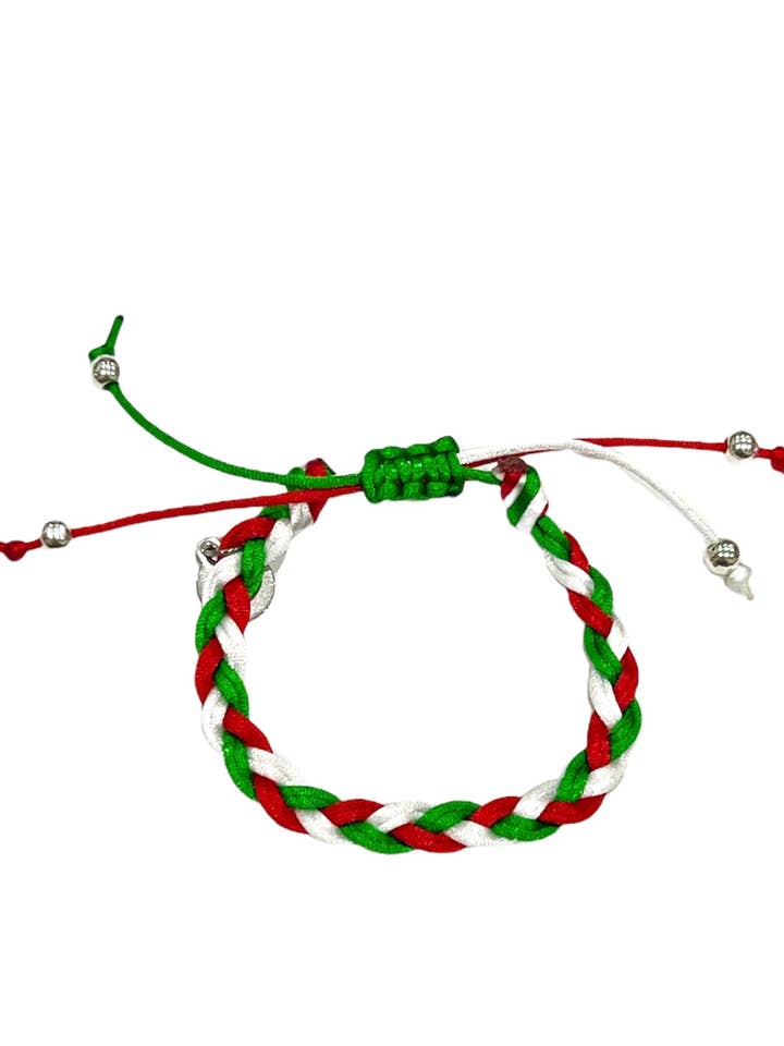 Weihnachtsarmband mit massivem Geflecht für den Großhandel von Bead Me Silly