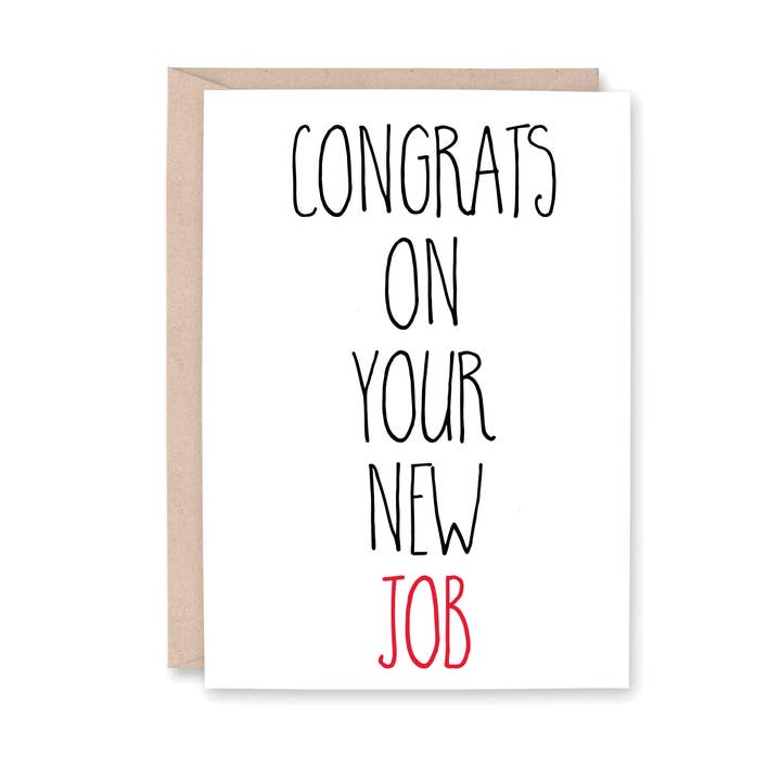 Congrats on Your New Job for wholesale by Striped Hat Studio