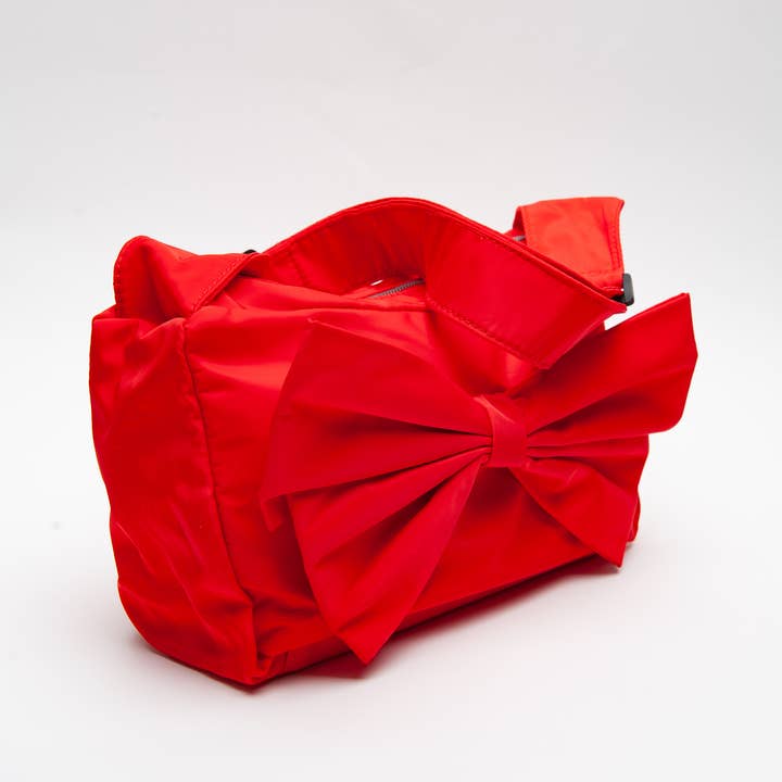 Lucca Couture - Wholesale Shoulder Bag - Women's - Coquette Cherry Red Bow Shoulder purse Bag