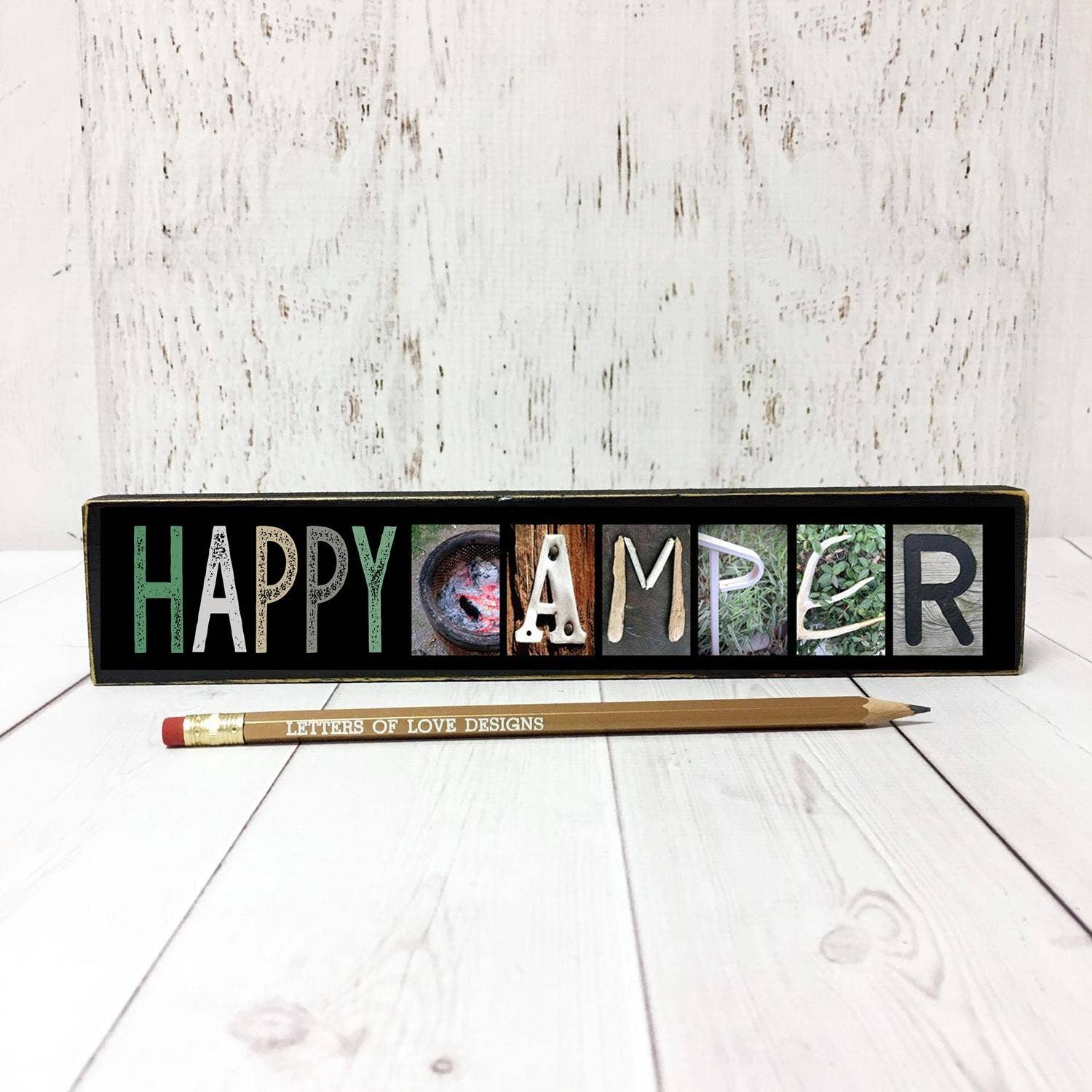 Letters Of Love Designs - Wholesale Sign - Happy Camper Sign, Camping Gift, Gifts for Campers Art3