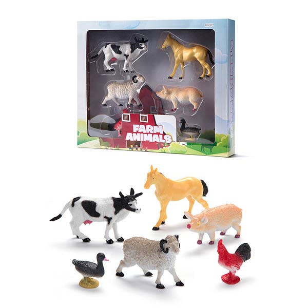 6 Animaux L Ferme Assortiment Boîte Présentoir pour la vente par JUMI