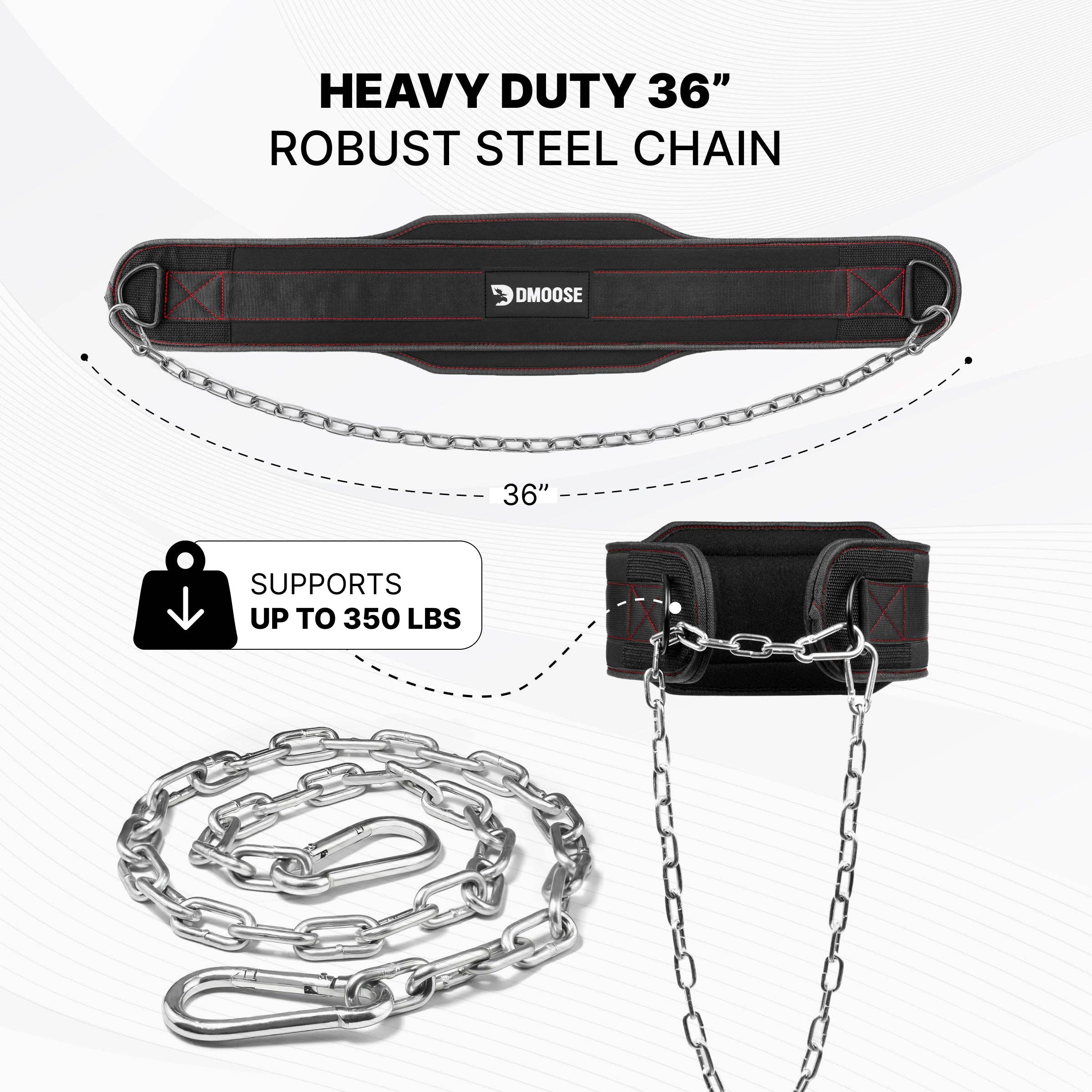 DMOOSE - Wholesale Fitness Equipment - DMoose Dip Belt with Chain11