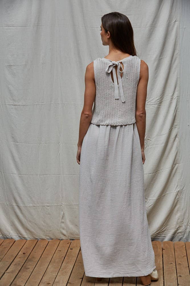 By Together - Wholesale Dress - Women's - W2069 | Knit Sweater Sleeveless Flare Midi Dress 2