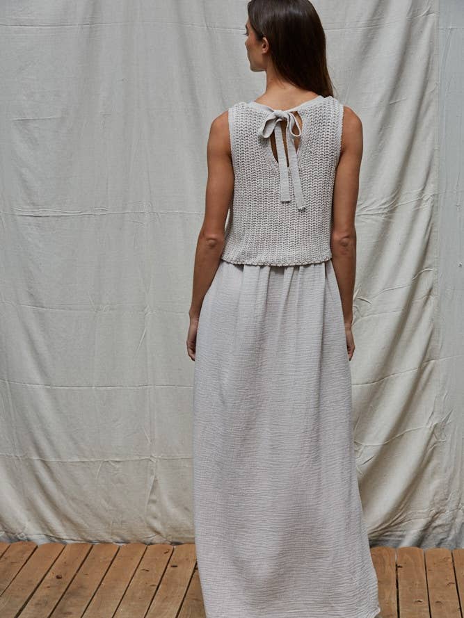 By Together - Wholesale Dress - Women's - W2069 | Knit Sweater Sleeveless Flare Midi Dress 2