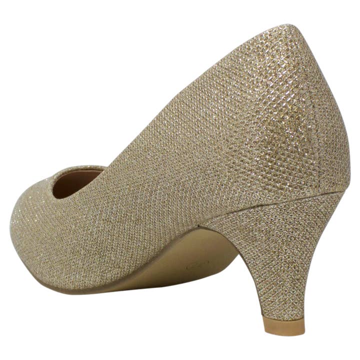 Rentoes - Wholesale Low Heels - Women's - Sparkly Evening Heeled Shoe 218-818