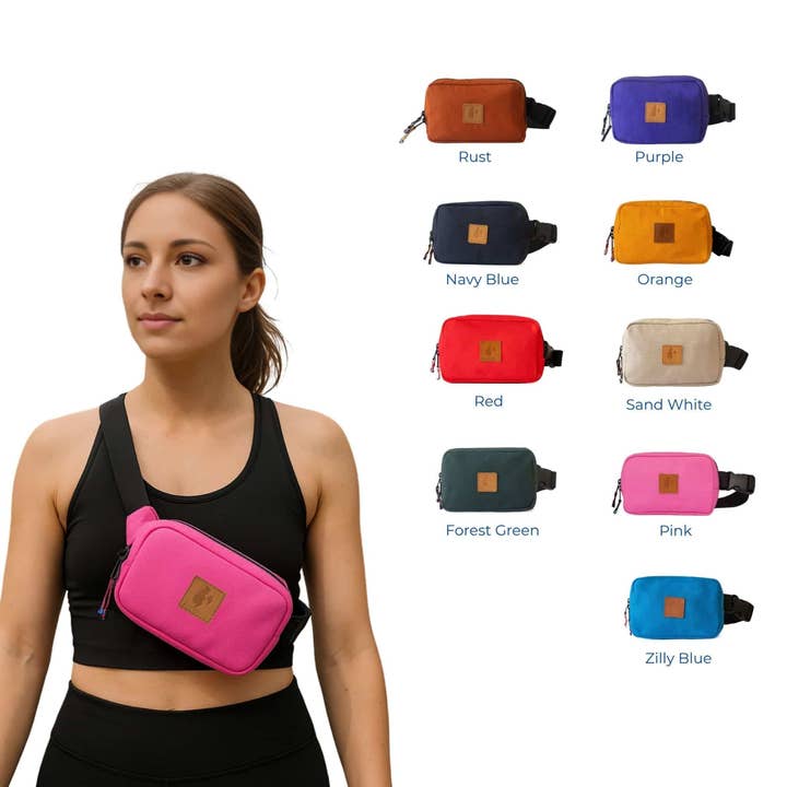 Ecodunia - Wholesale Belt Bag - Unisex - Canvas Crossbody Belt Bag Pouch, The Everywhere Belt Bag 1L58