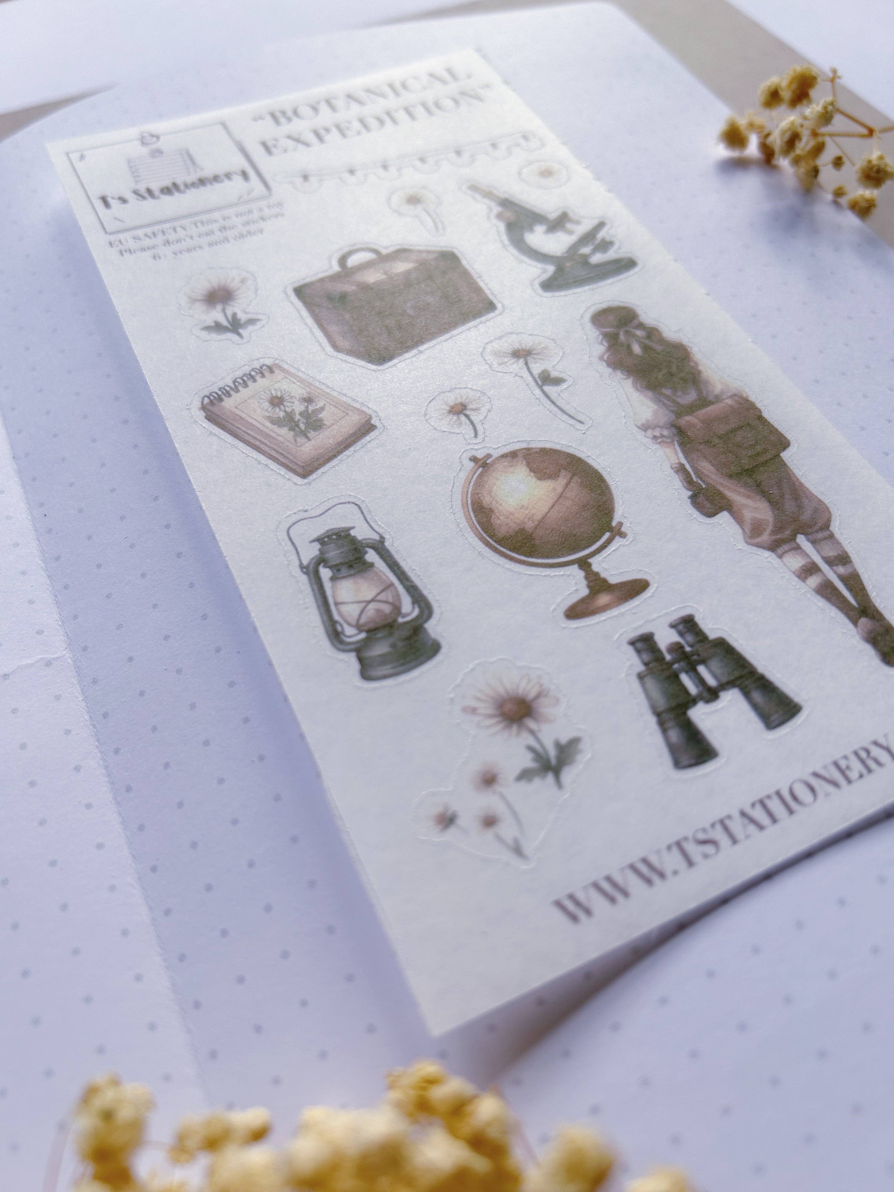 T's Stationery - Wholesale Sticker - "Botanical Expedition"  Sticker Sheet2