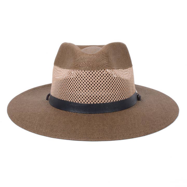 Selini New York - Wholesale Fedora - Men's - Men's S/S Leather Belt Banded Mesh Fashion Fedora Hat2