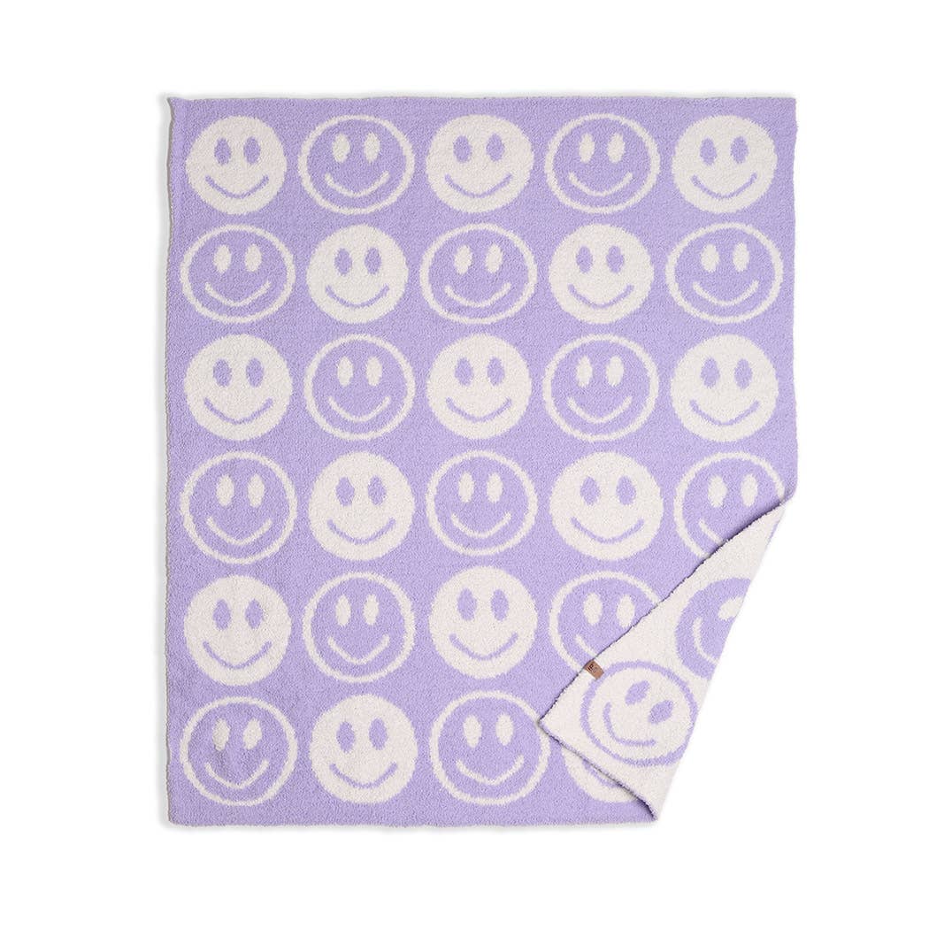 Fashion City – Engroshandel Sengetæppe - Børn og baby – Gentagne Happy Face Pattern Kids Throw Blanket17