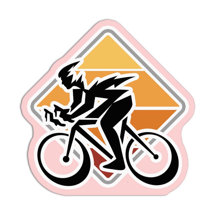 Snelheidsbiker Getextureerde Stickers voor wholesale door Girls Printing House