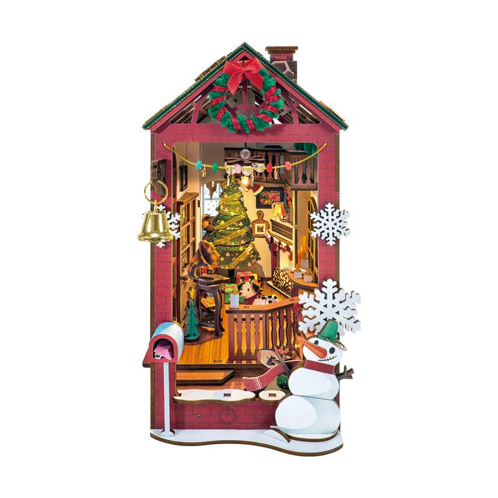 Hands Craft - Wholesale Puzzle - Kids - DIY Book Nook Kit: Christmas Indoor Scene1