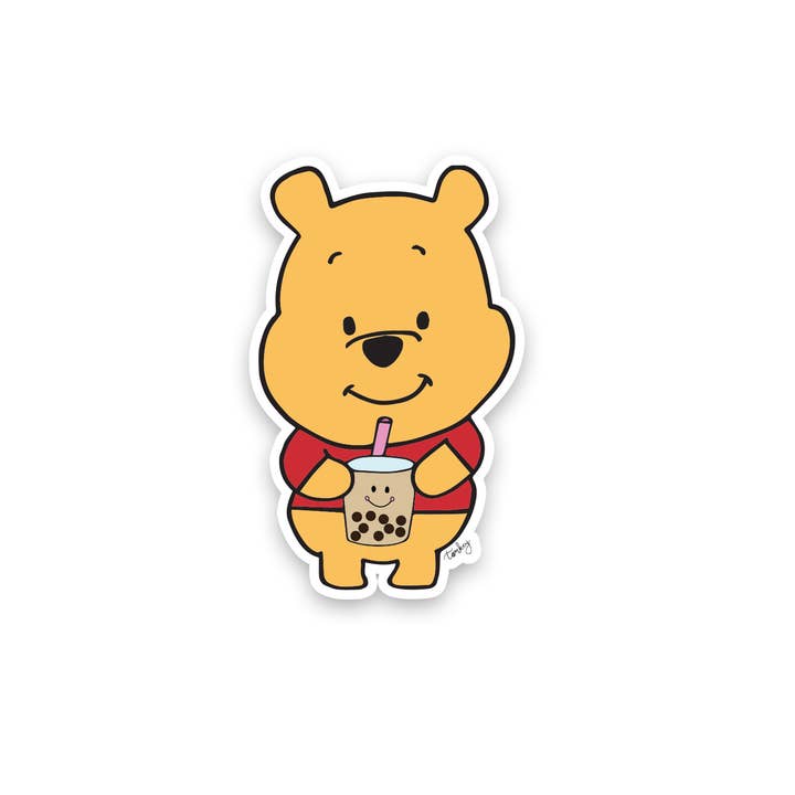Sticker- Pooh Bear Boba for wholesale by Tomkcy