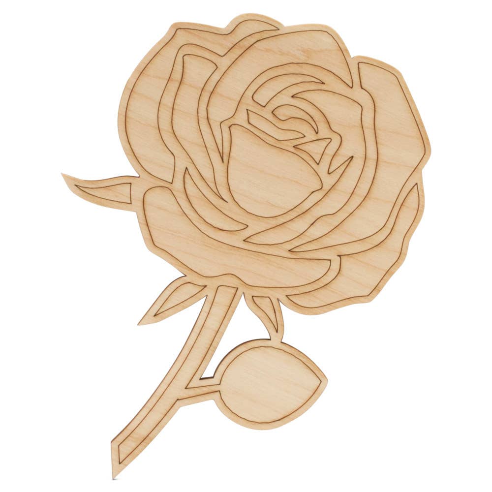Woodpeckers Crafts - Wholesale Cutouts - Blooming Rose Cutout0