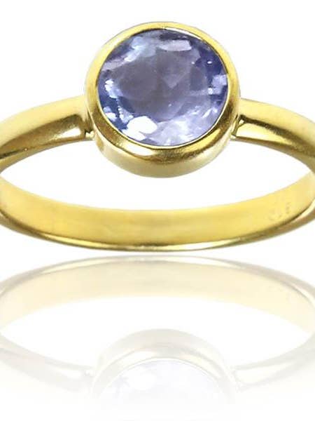 18K Guld belagte stabelbare Jaipuri cirkel Ring ametyst for engroshandel hos Sikara & Co.