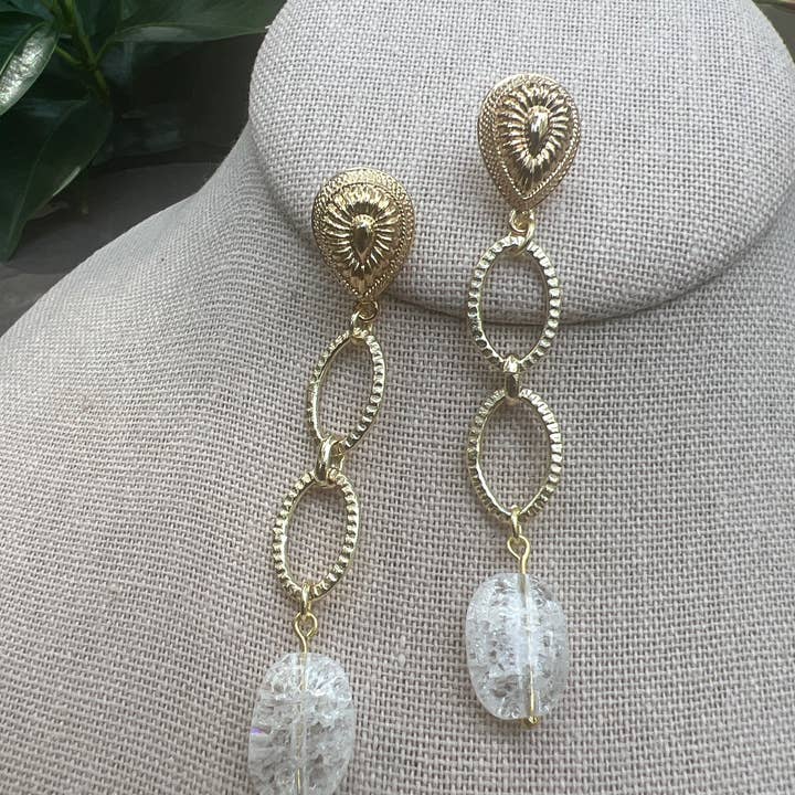 Boucles d'oreilles pierres précieuses pour la vente par Ritzy Roxx