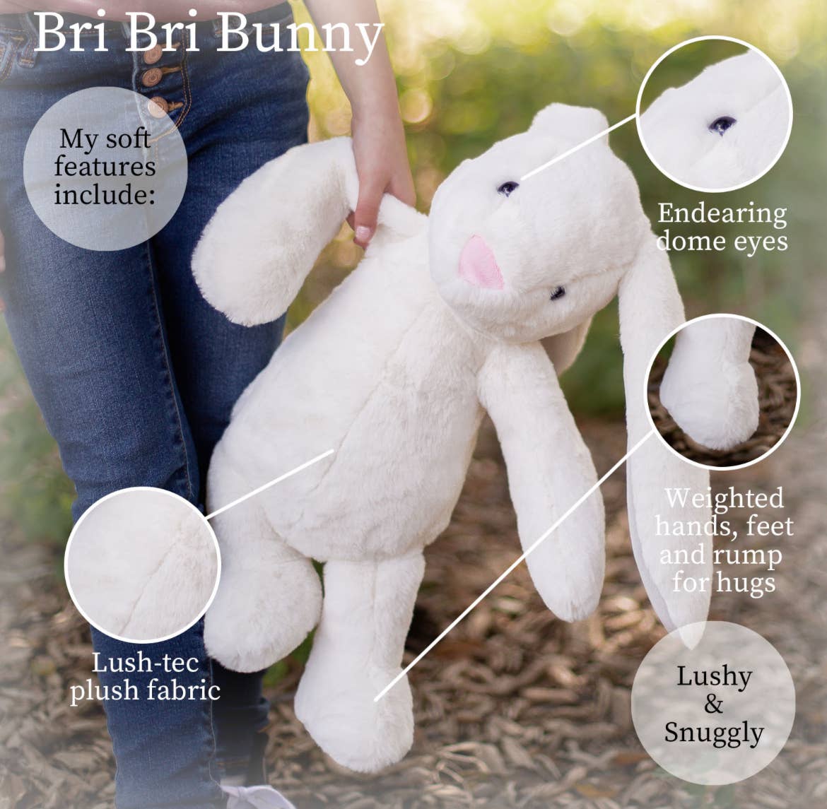 Beverly Hills Teddy Bear Company - Wholesale Stuffed/Plush Toy - Kids & Baby - World's Softest Lushee 16 inch BriBri Cream Bunny Plush Toy2