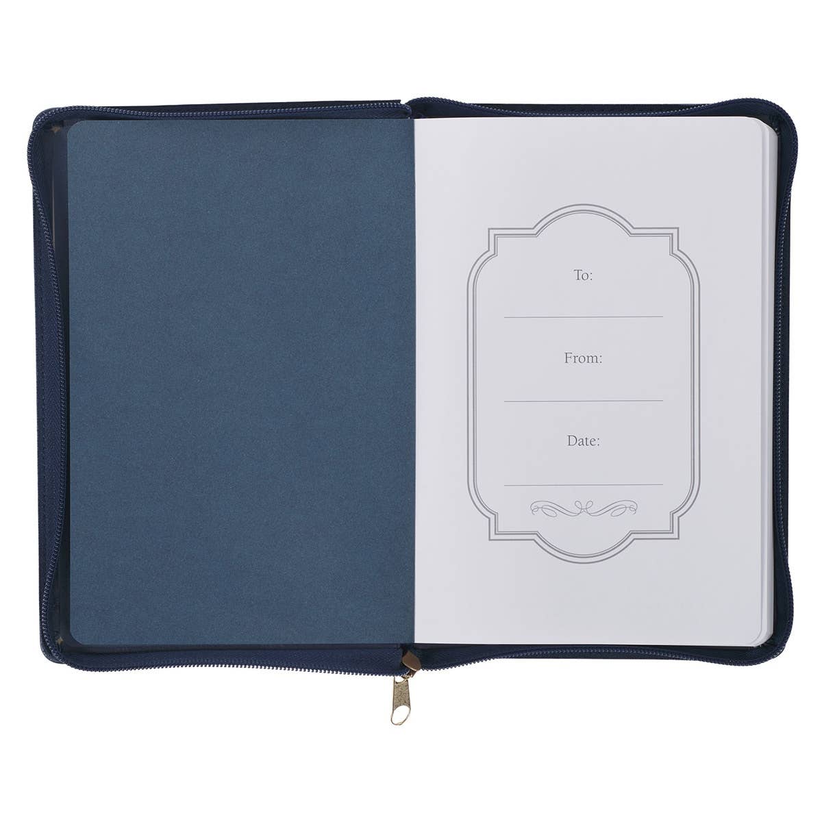 Christian Art Gifts - Vente Journal intime - Journal Classique Zip Marine Sois Fort & Courageux Josué 1:91