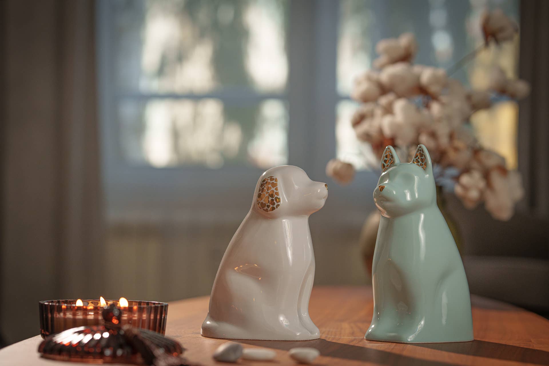 Pulvis Art Urns - Wholesale Pet Urn/Keepsake Box - "Cuddle" Pet Urn for Dog - Pink | Ceramic 8