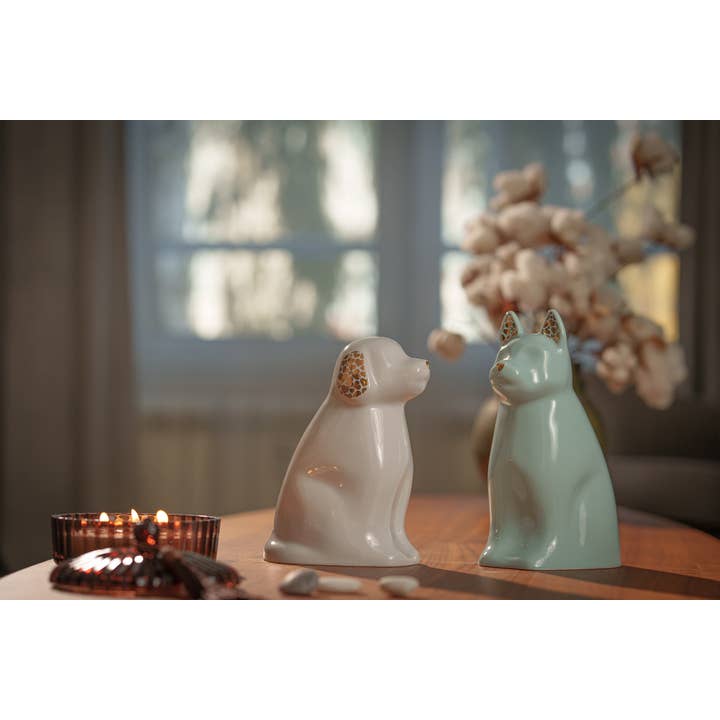 Pulvis Art Urns - Wholesale Pet Urn/Keepsake Box - "Cuddle" Pet Urn for Dog - Pink | Ceramic 8