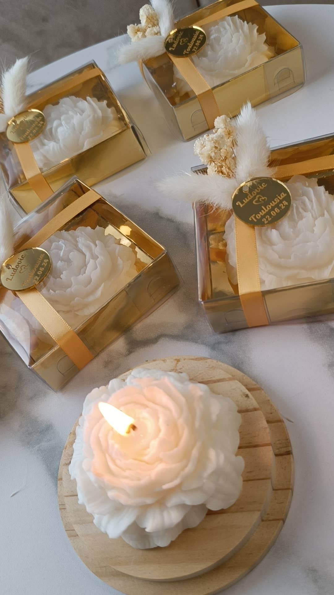 Prechi creations – wholesale Novelty candle – Bougie Personnalisée pour Mariage - Cadeau de Mariage Unique2