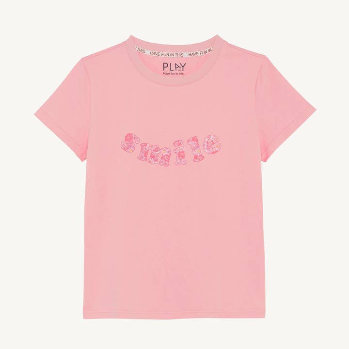 PLAYetc - Wholesale Screen-printed t-shirt – Kids - Smile Tee - Pink Floral0
