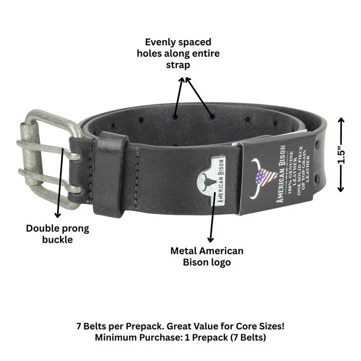 Leather Impressions Inc – wholesale Belt – Men's – Double Prong Full Grain Leather Belt ABB 008 1