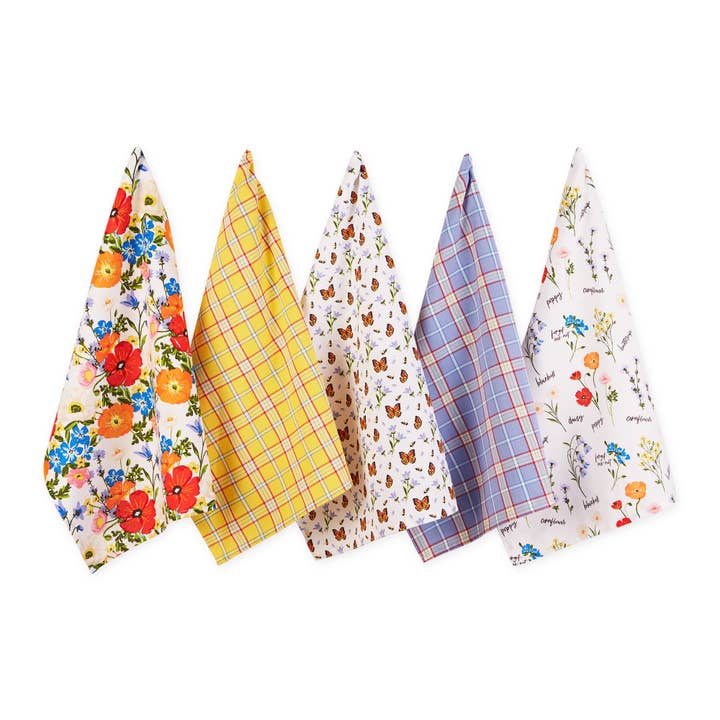 Design Imports - Wholesale Tea Towel - Summer Meadow Assorted Dishtowels- PDQ
