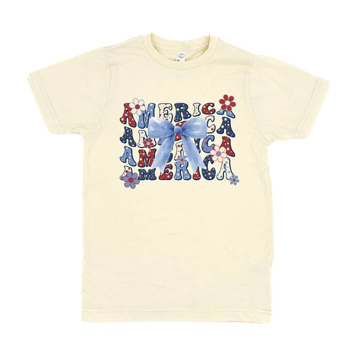 Amerika Boog en Bloemen Kinder T-shirt voor wholesale door Sage & Soil