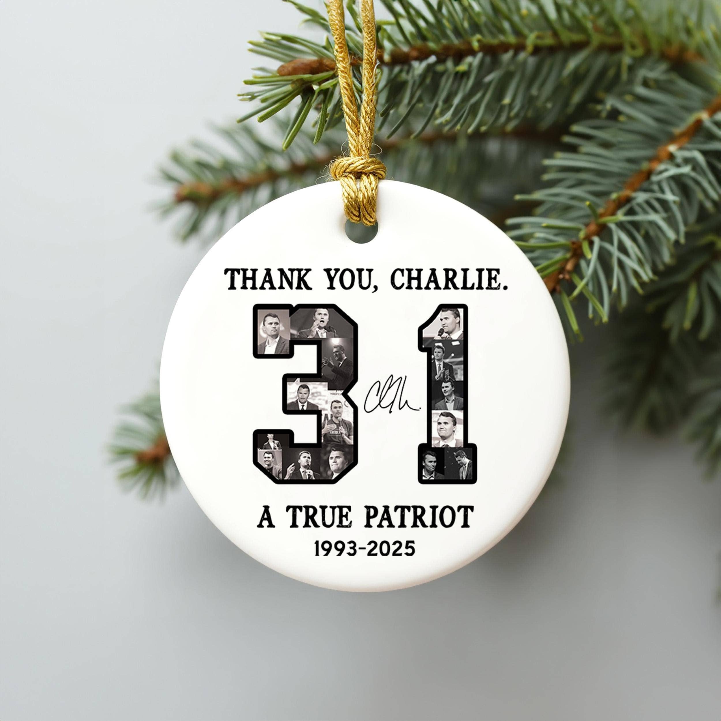 Embrova – Großhandel Verzierung – Charlie-Kirk-Gedenkornament, RIP Kirk 2025 Ornament1