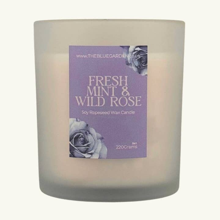 Fresh Mint & Wild Rose | Scented candle for wholesale by The Blue Garden