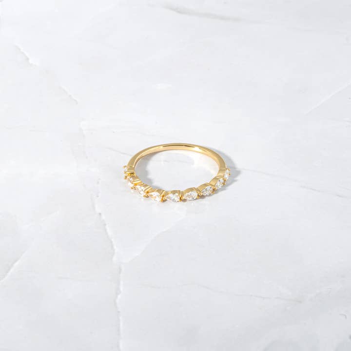 Sami Jewels - Wholesale Multi-Stone Ring - Pear Stone Stacking Band