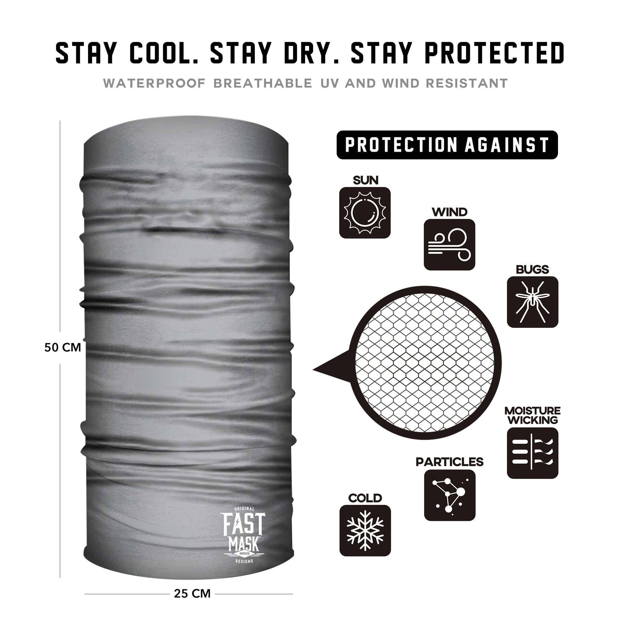 Live Fast Gear - Vendita all'ingrosso Scaldacollo/snood - Uomo - Ghetta da collo grigia, ora con bordi cuciti*2