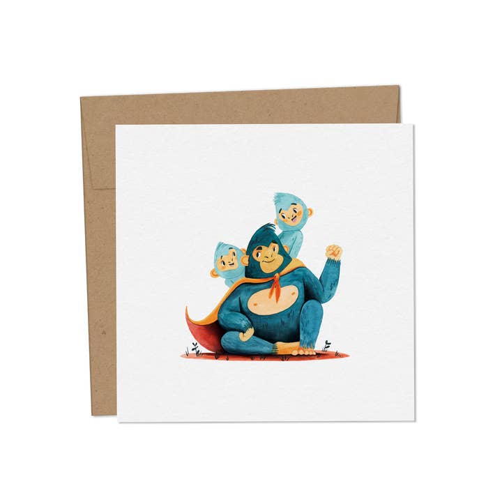 Father's Day Greeting Card - Papa Gorilla for wholesale by Mimosa Design