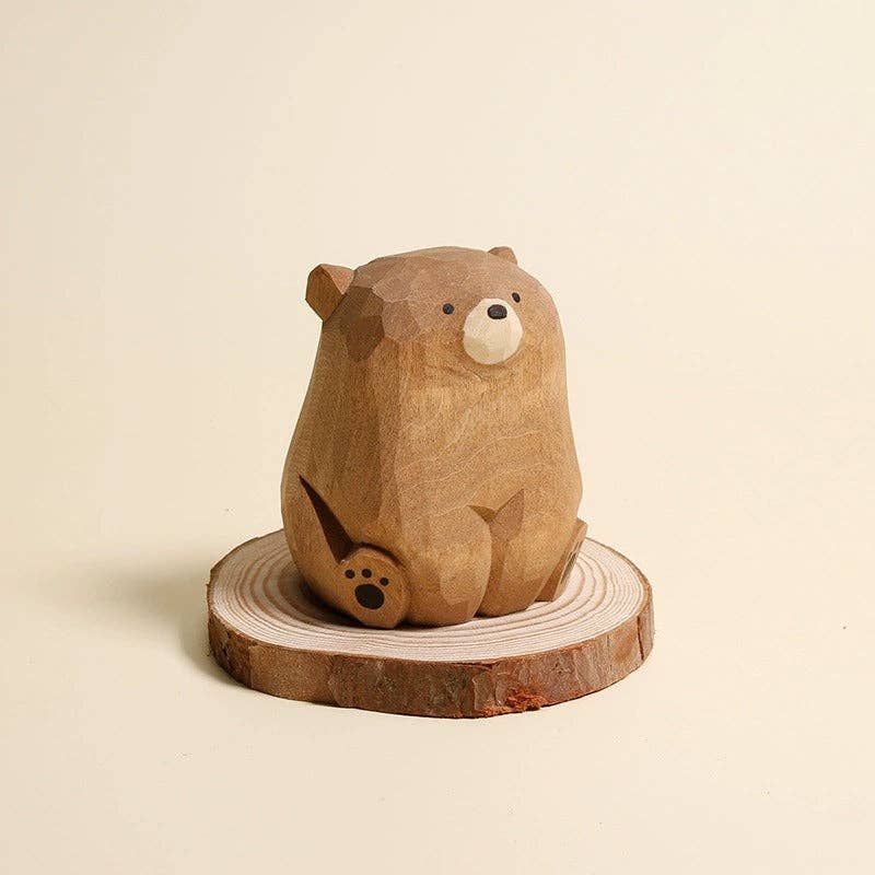 Gohobi （We cover U.S. import duties） - Wholesale Decorative Figurine - Gohobi Handcrafted Wooden Bear Ornament12