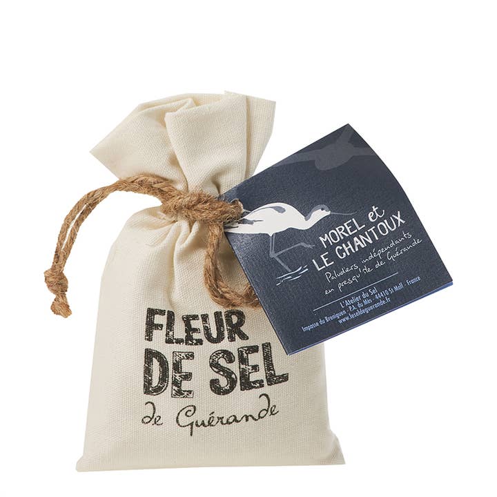 Guérande IGP Fleur de Sel - 125 g cloth bag for wholesale by L'atelier du sel - Morel & Le Chantoux